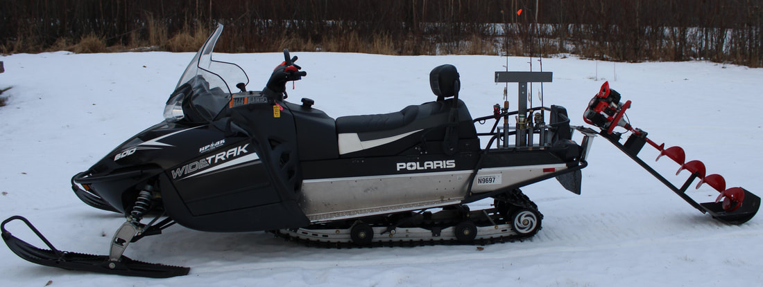 Auger Tow Enterprises: Ice Fishing Gear - The Auger Tow and the Ice Fishing Rod/Pole Holder
